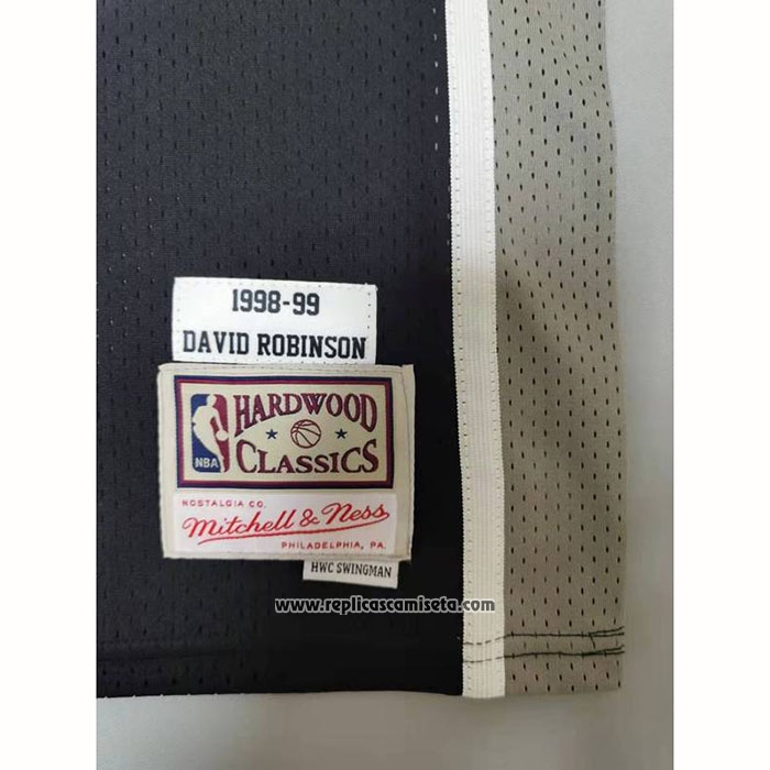 Camiseta San Antonio Spurs David Robinson #50 Mitchell & Ness 1998-99 Negro